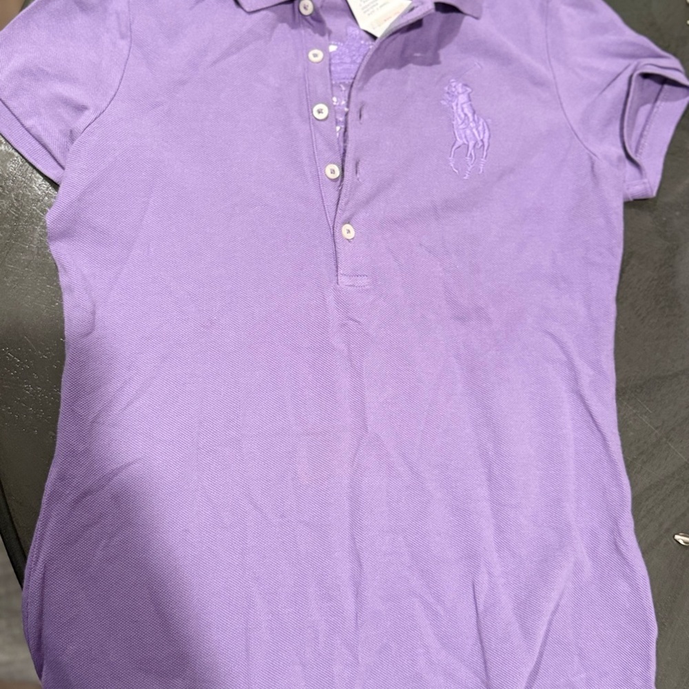 Purple Polo Shirt with Logo